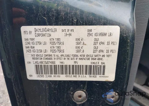 2005 Jeep Liberty Sport from USA, damaged, VIN 1J4GL48K15W574866